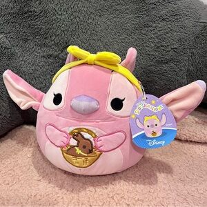 Disney Angel Squishmallows Lilo & Stitch Angel Holding Basket bunny Easter